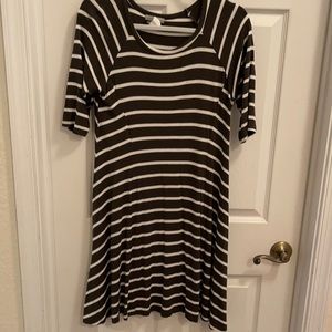 Allison Brittney Green Stripe Dress Size M